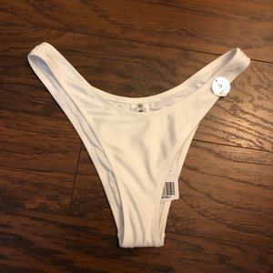 White high leg bikini bottoms
